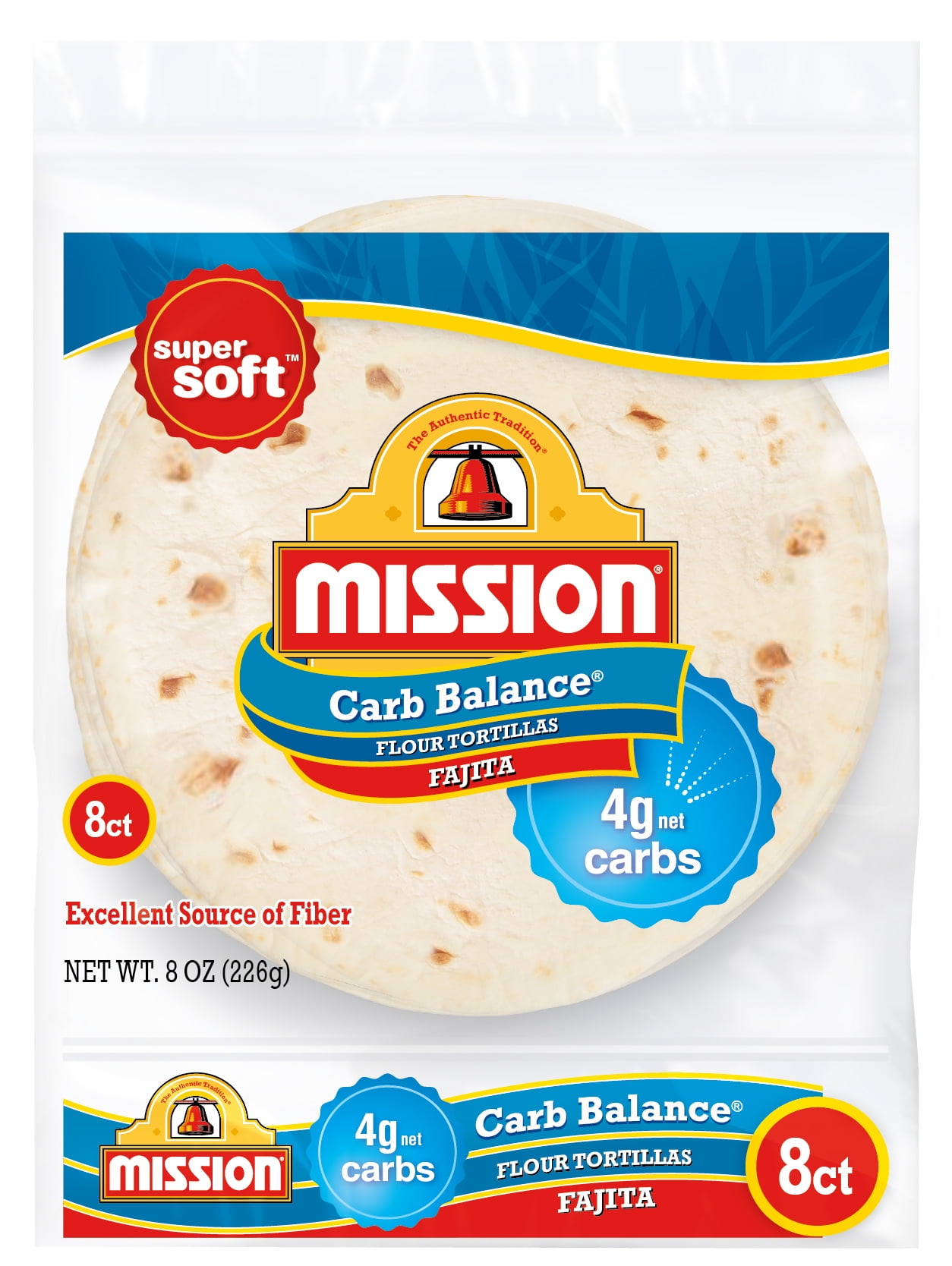 Mission Carb Balance Fajita Flour Tortillas, 8 Count