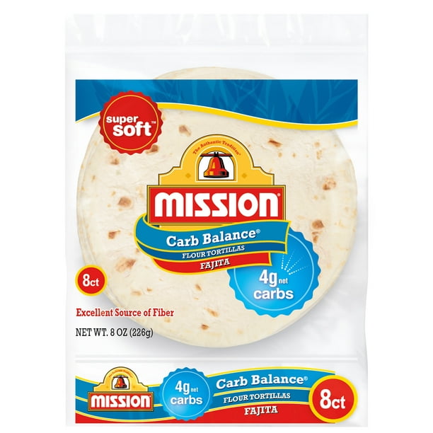 Mission Carb Balance Fajita Flour Tortillas, 8 Count