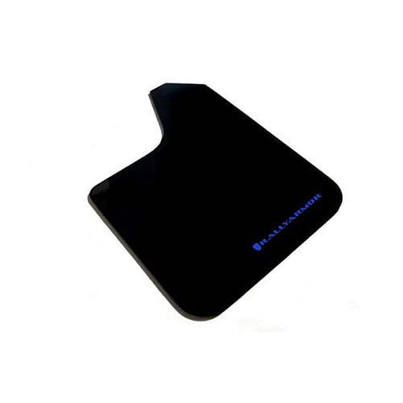 Rally Armor MF12-BAS-BL Basic Black, Blue Mud Flap with Logo (Universal Fitment (no Hardware) Basic), 1 Pack