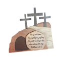 thumbnail image 3 of Tumba vacía Escena de Pascua Ornament Wood Holiday Estante rústico Oficina en el hogar Escena de resurrección religiosa para bandeja escalonada, 3 of 9