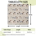 thumbnail image 2 of Cute Cartoon Dachshund Square Fitted Tablecloth with Elastic Edge,Square Table Cover,Washable Elastic Table Cover for Home Kitchen Party Decor 36"x36", 2 of 6