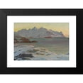 thumbnail image 2 of Anna Boberg 14x11 Black Modern Framed Museum Art Print Titled - Mountains.Study from North Norway, 2 of 5