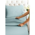 thumbnail image 6 of CGK Linens 5-Piece Ultra Soft & Comfy Hotel Luxury Sheet Set - Split King Size Cooling Bed Sheet Fits 8"-16" Mattresses, Light Blue, 6 of 7