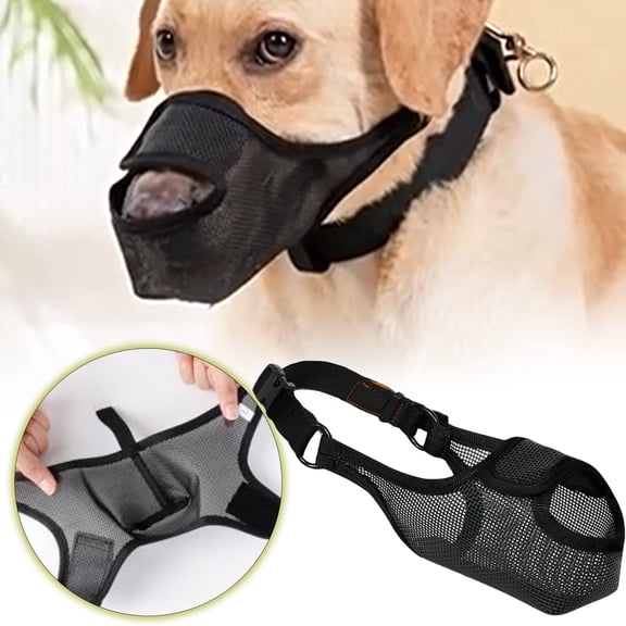 Pet Supplies Dog Muzzle Breathable Mesh Strangle Muzzle for Barking Small Medium Large Dogs