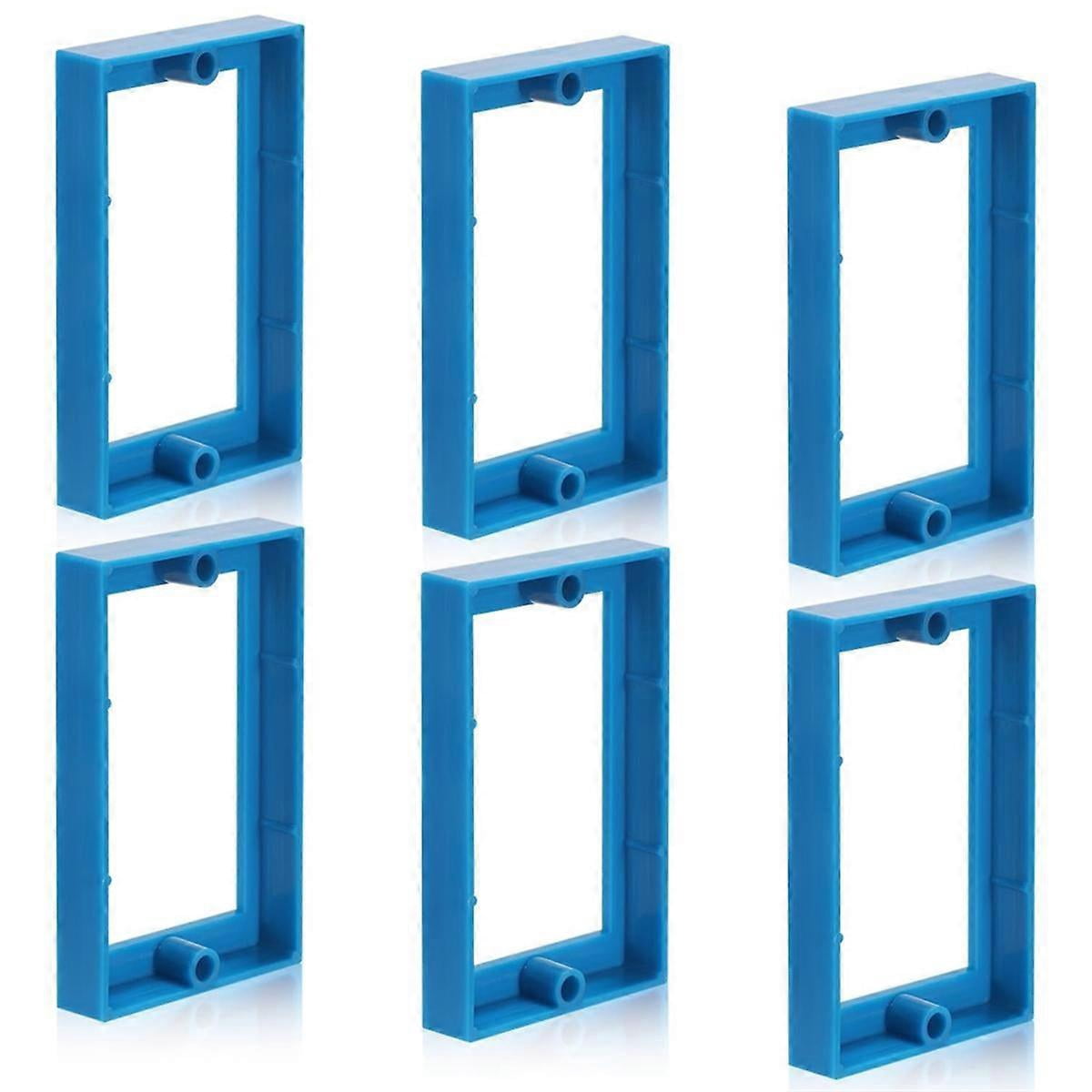 6-Pack 1/4 Inch Single Gang Outlet Box Extenders – Yellow Plastic, Includes 12 Screws, For Electrical Switches & Outlets