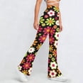 thumbnail image 6 of HAOTAGS Women's Yoga Pants,Butt - Lifting High Elasticity Printed Flare Trousers Black XL, 6 of 8
