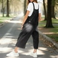 thumbnail image 4 of Clearance!NMMUED Denim Overalls for Women, Overalls for Women Loose Fit, Bib Overalls Women, Jean Overalls for Women, Baggy Overalls for Women, Black M, 4 of 6