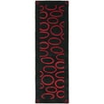 thumbnail image 5 of SAFAVIEH Soho Chason Geometric Wool Area Rug, Black/Red, 7'6" x 9'6", 5 of 8
