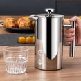 thumbnail image 3 of Stainless Steel Double Wall French Press Coffee Maker with Insulated Carafe and Fine Mesh Filter, 3 of 5