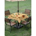 thumbnail image 4 of Outdoor Tablecloth with Umbrella Hole for Patio/Picnic/Party/Camping, Ladybugs Eucalyptus Waterproof Table Cloth Square Cover Washable, Spring Botanical Leaves Yellow (54"x 54"), 4 of 8
