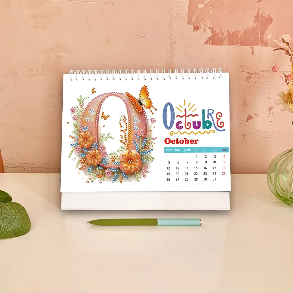 2026 Desk Calendar Painting Calendar Standing Calendar for Office
