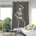 thumbnail image 5 of Coolnut Blackout Window Curtain Panels for Apartment 84" Funny Skeletons Dancing Floor to Ceiling Curtains Sheer Curtains Window Treatment Thermal Insulated, 5 of 7