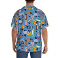 thumbnail image 3 of Kdxio Men's Hawaiian Shirt for Men Short Sleeve Shirt Cute Flat Fish Summer Casual Holiday Beach Button Down T-Shirts, 3 of 5