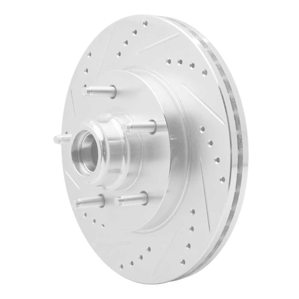 Dynamic Friction Company 631-54145L DFC Brake Rotor - Drilled And Slotted - Silver