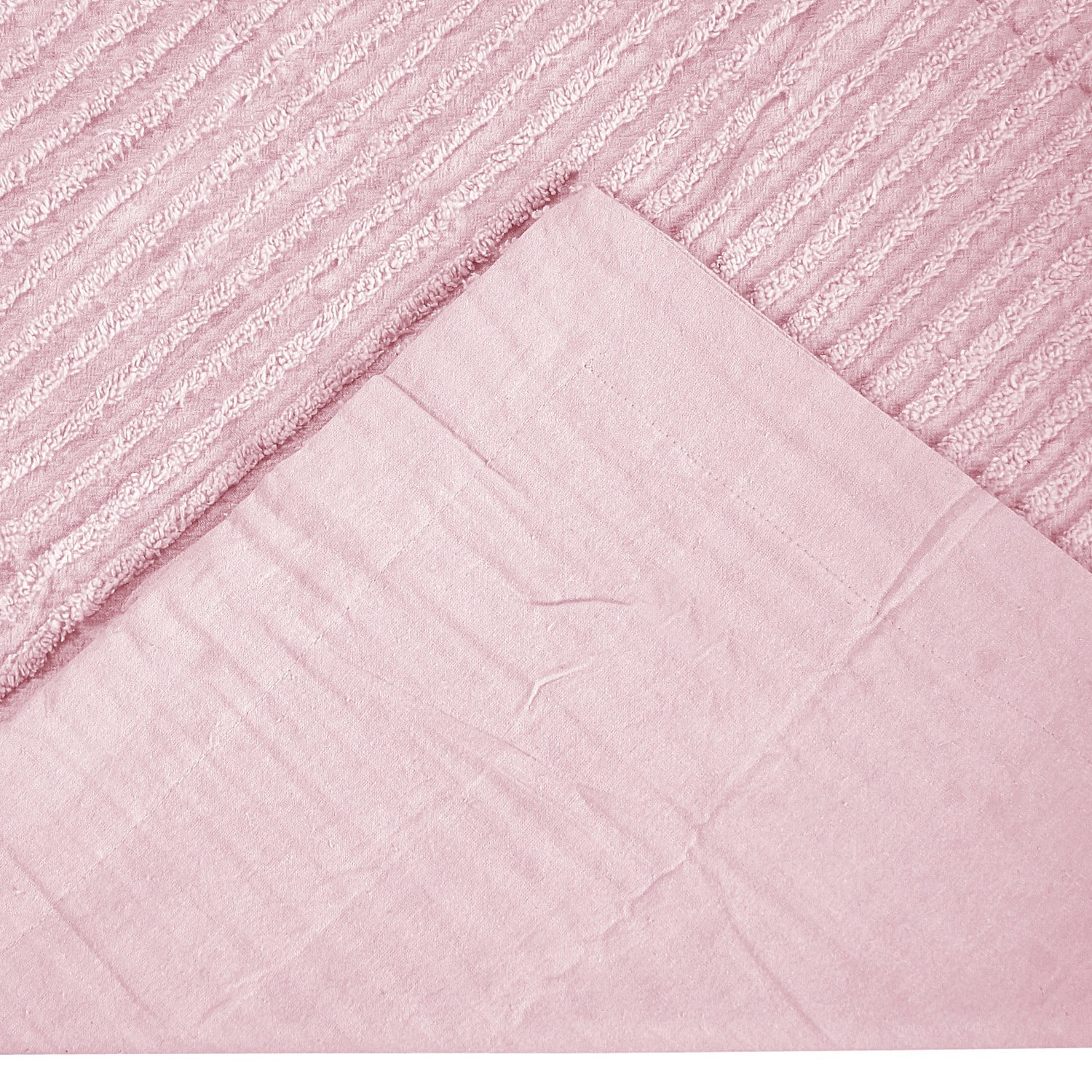 Better Trends 21"x 27" Standard Pillow Sham 100% Cotton Pillow Cover Stripe Design Machine Washable (Pink) Jullian Collection