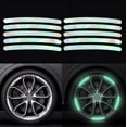 thumbnail image 2 of Pegatinas reflectantes para llantas de coche, moto, bicicleta y cochecito - Decoración universal reflectante antirayaduras para seguridad nocturna (60 piezas), 2 of 5