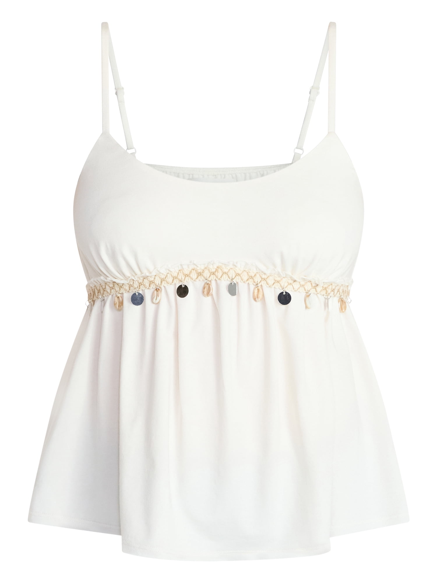 No Boundaries Shell Babydoll Cami, Women's XXS - XXL