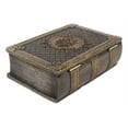 thumbnail image 3 of Ebros Masonic Symbol Freemasonry Square and Compasses Hinged Book Box 5.75"L, 3 of 11
