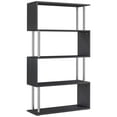 thumbnail image 1 of HOMCOM 5-Tiers Bookcase Z-Shape Storage Bookshelf Display with Metal Frame, 1 of 10