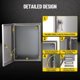 thumbnail image 5 of Qinaqin cm de Anchoaterproof Electrical Junction Caja 16" x 12" 8" Stainless Steel Alturainged IP65 Profundidadustproof Enclosure Outdoor con Mounting Plate, 5 of 8