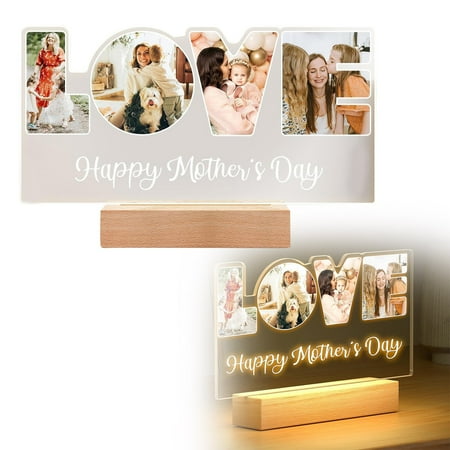 

MOKINGTOP Valentine s Day To Him Her Love Night Light And Photos Birthday To Girlfriend Boyfriend Custom To Wife Husband Anniversary Photo Frame C