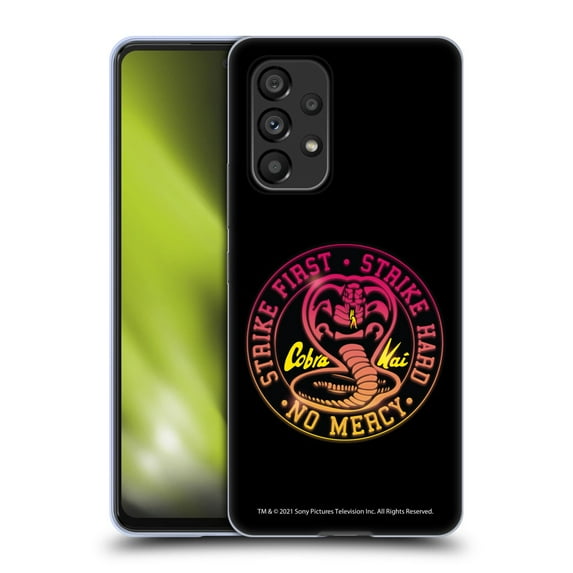 Head Case Designs Officially Licensed Cobra Kai Key Art Strike Hard Logo Soft Gel Case Compatible with Samsung Galaxy A53 5G (2022)