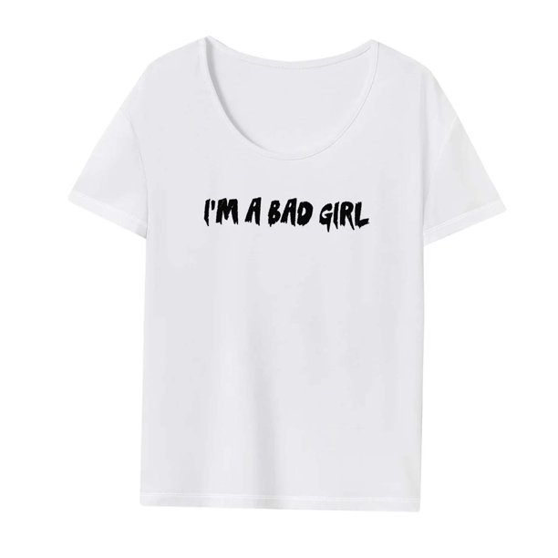Camiseta de mujer Tops de verano Trajes Ropa Camiseta de cuello redondo para caminar Playa Trabajo M