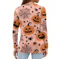 thumbnail image 4 of MVRLSH Womens Tops Blouse Casual Multi Style Graphic Printed Long Short Sleeve V Neck Daily Wear Loose Fit Blouses Light Yellow - XXXL, 4 of 5