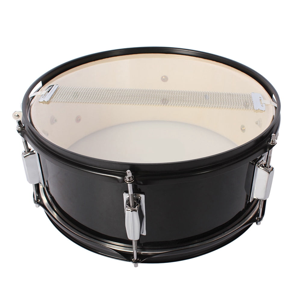 Professional Marching Snare Drum & Drum Stick & Strap & Wrench Kit Black, 14" x 5.5"