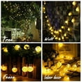 thumbnail image 5 of Solar String Lights Outdoor, Warm white 50 LED 23FT Fairy Crystal Ball String Lights, 8 Modes Solar Powered Globe String Lights Waterproof for Garden, Patio, Yard, Fence, Party, Wedding, Christmas, 5 of 6