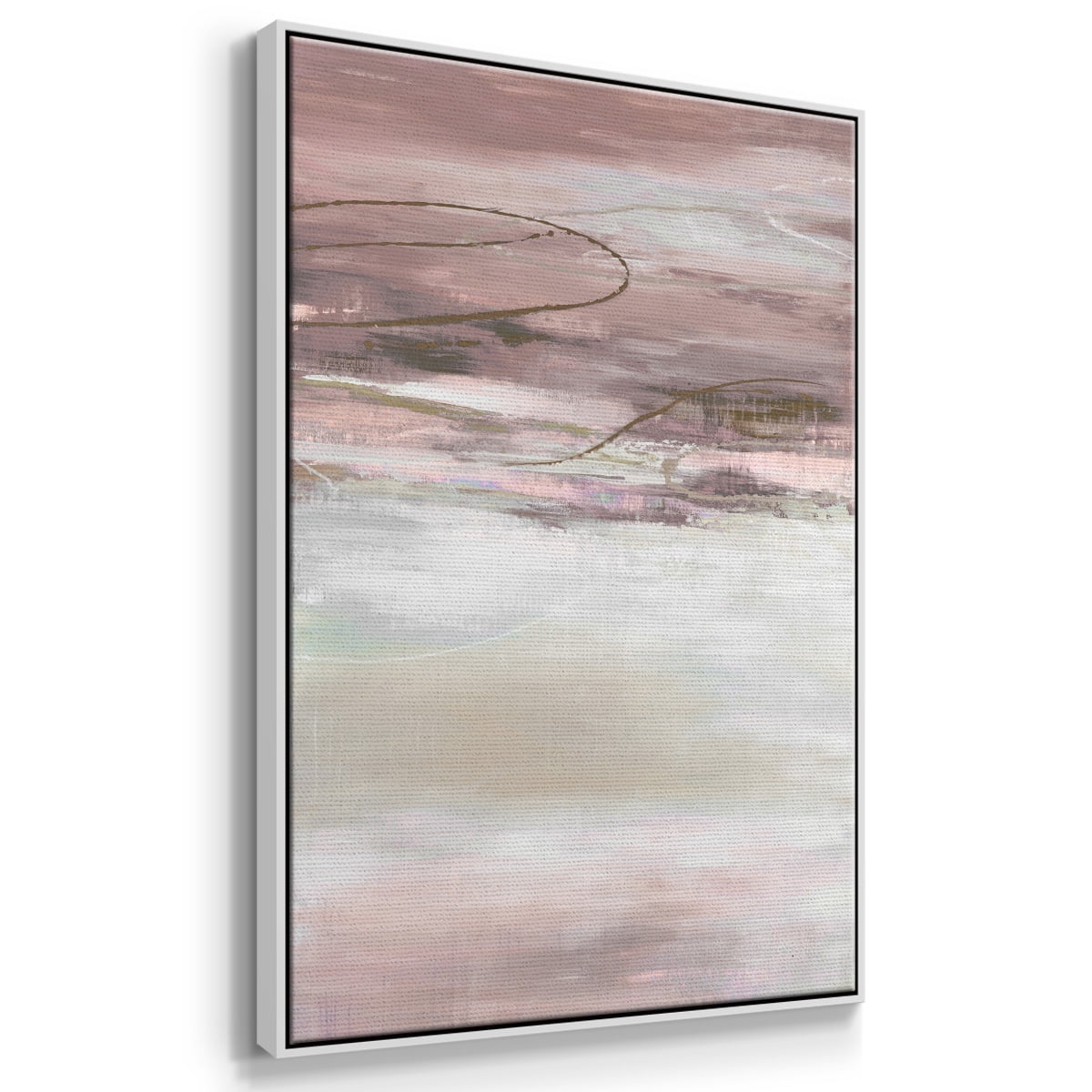 Geo Cache in Pale Framed Premium Gallery Wrapped Canvas - Ready to Hang - 17 x 25 - White Floating Frame