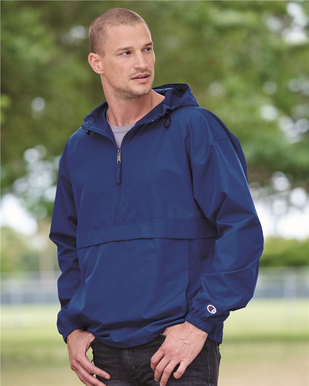 men's champion packable anorak jacket