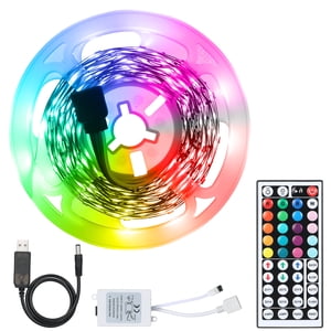 Mistaha LEDs Strip Light Set USB RGB Flexible LED Rope Lighting with 44-Keys Remote Controller
