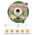 thumbnail image 6 of 13 Inch Round Placemats Set of 4, St. Patrick's Day Non Slip Heat Insulation PP Table Mats, Green Gnomes Shamrocks Gold Coin Plaid Washable Place Mats for Kitchen Dining Party Table Decor, 6 of 7