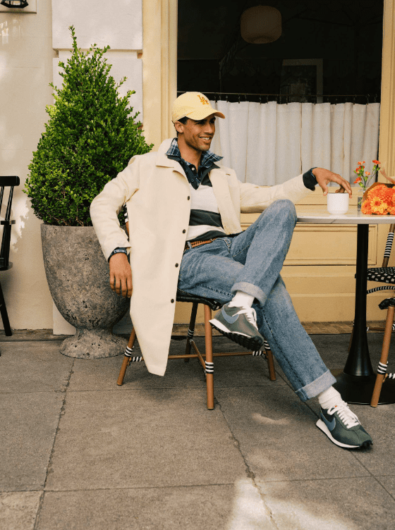 Free Assembly Men's and Big Men's Lightweight Trench Coat, Sizes XS-3XL