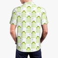 thumbnail image 4 of Balery Frogs and Dragonflies Printed Men’s Short Sleeve Polo Shirt, Midweight Men's Shirt,Golf Polo shirts -Small, 4 of 9