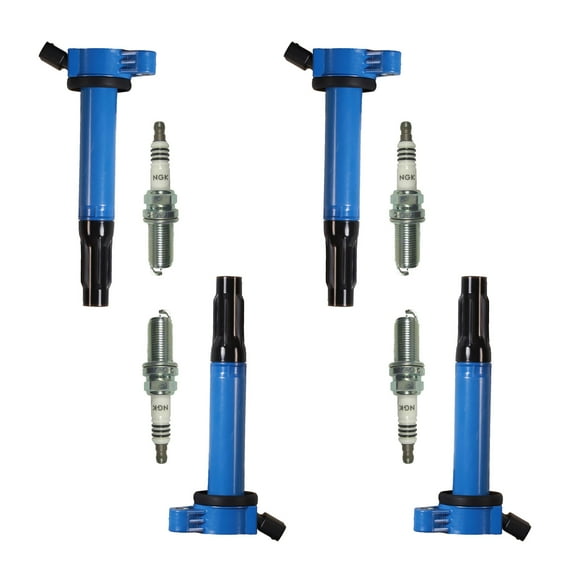 4 High Performance Ignition Coils and 4 NGK Iridium Spark Plugs Compatible with Toyota Camry UF487