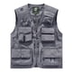 thumbnail image 5 of Ceisia Men's Loose Fit Outdoor Utility Vest Multi-Pocket Breathable Mesh Lining V-Neck Fishing Hiking Volunteer Waistcoat Gifts Gray S, 5 of 6