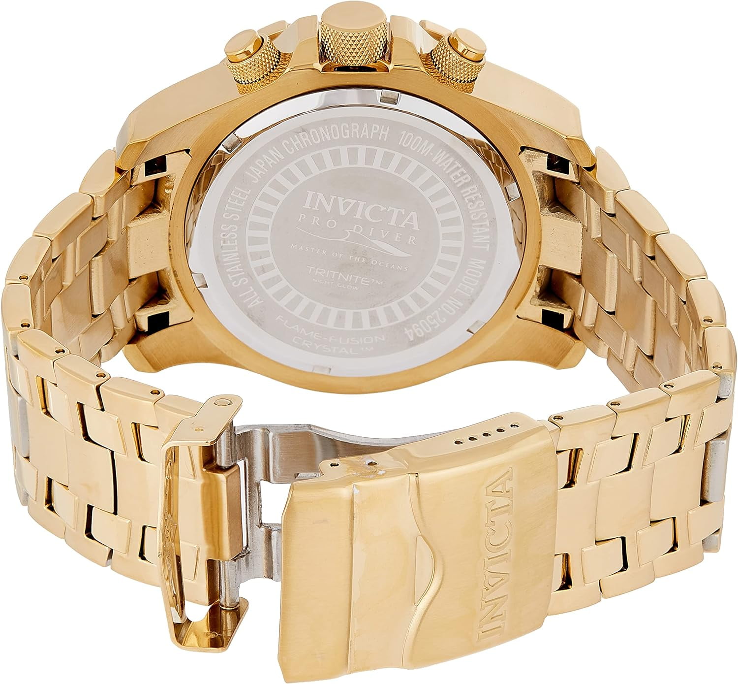 Invicta Men's Pro Diver Chrono 100m Gold-Plated Stainless Steel Watch 25094