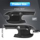 thumbnail image 3 of 1 Juego Unique Bargains Coche Exterior Puerta Manija Copa Carbono Fibra Negro Brillo, 3 of 8