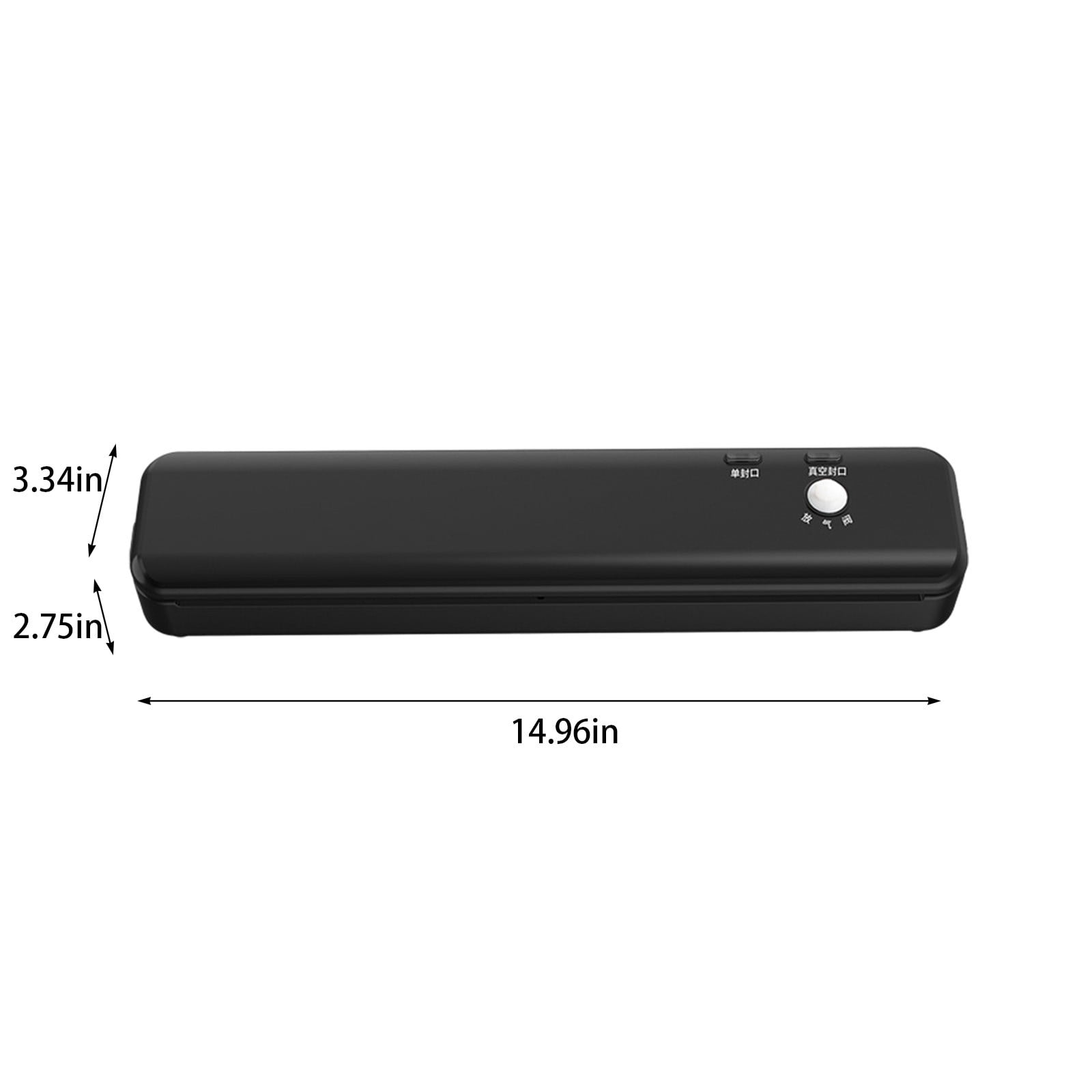 PureCasa Electric Vacuum Sealer for Food Storage & Preservation, 110V 80W Automatic Vacuum Sealer Household Packaging Machine for Plastic Bags, Kitchen Supplies, 13.8"x2.6"x2", 1PC, Black