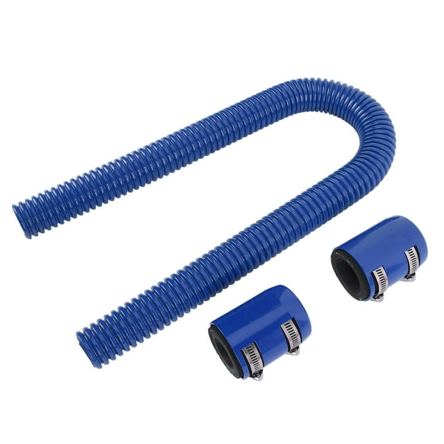 FLEXIBLE STAINLESS STEEL RADIATOR HOSE KIT WITH BILLET CLAMPS UNIVERSAL COOLANT WATER HOSE 36 INCH FOR ENGINE COMPARTMENT AND MORE