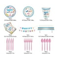 thumbnail image 3 of HongHeng Clearance Under $2.00 Easter Bunny Eggs theme Party Sets Disposable Paper Plates Tissue Paper Cups Flags Tablecloth Sets, 3 of 6