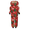 thumbnail image 5 of Odeerbi Christmas Onesie Pajamas for Family Holiday Sleep Jumpsuit Long Sleeve Family Christmas Pajamas Matching Sets Mom Printed Loungewear Jumpsuit Sleepwear Xmas PJs Set Red, 5 of 6