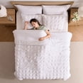thumbnail image 5 of Virtu Queen Comforter Set, Seersucker Queen Size Comforter Set, 7-Pc All Season Bedding Comforter Set, White, 5 of 8