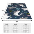 thumbnail image 3 of Sikiie Friendly Smiling Sharks Ultra-Soft Micro flannel Blanket Luxury All Seasons Warm Blanket for Bedding Sofa and Travel (4 sizes)-40"x30", 3 of 7