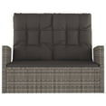 thumbnail image 6 of vidaXL Outdoor Loveseat Rattan Patio Garden Bench with Cushions Poly rattan, 6 of 17