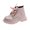 Pink, variant on BOBOGOJP Unisex-Child Hiking Outdoor Waterproof Lace-up Comfort (Little Big Kid) Construction Workboots Black for Size 11