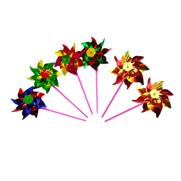 20pcs Colorful Plastic Pinwheel DIY Small Windmill Toy Set Beautiful Windmill Toy for Kid Student Child (Random Color)