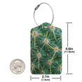 thumbnail image 2 of Rocae Thorns Of Macro Cactus for Leather Luggage Baggage Tags ID Label Privacy Cover ID Label with Stainless Steel Loop and Address Card, 2 of 5